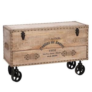 Malle coffre bois table basse