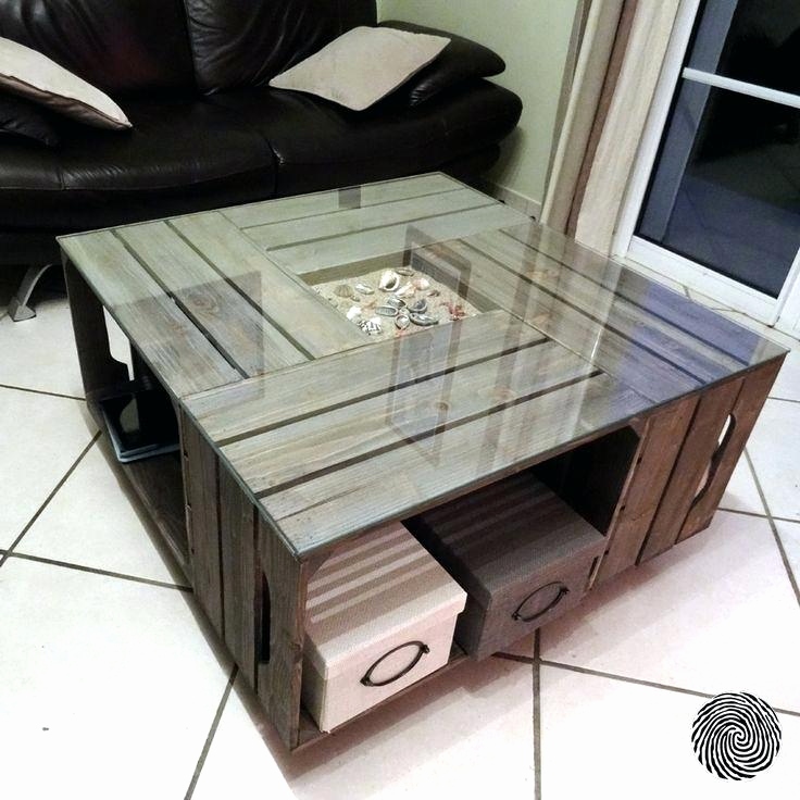 Table basse en caisse en bois
