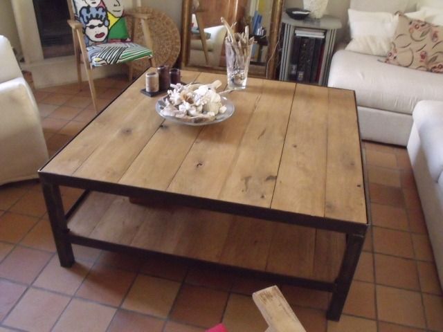 Table basse bois crative living