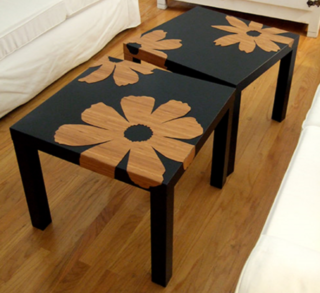 Personnaliser table basse bois