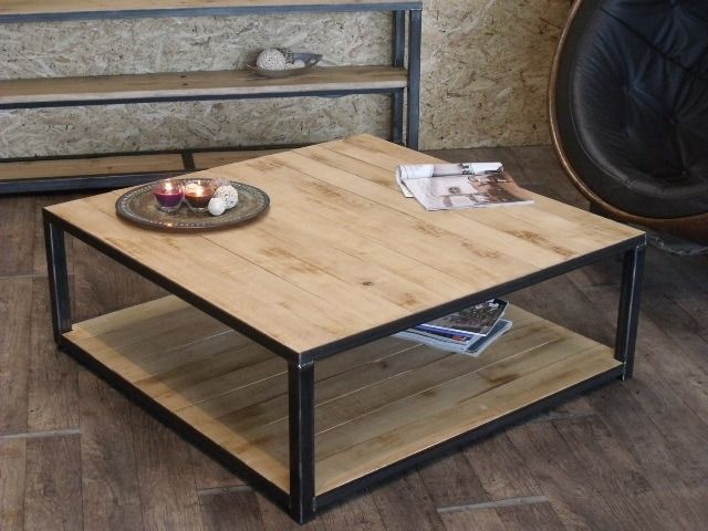 Table basse bois et metal but