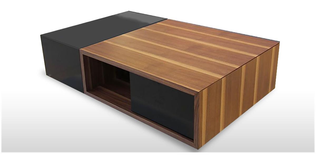 Table basse design bois noir