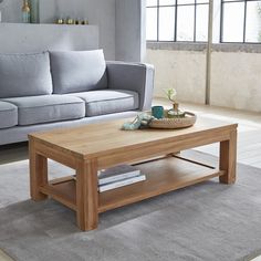 Table basse vitrée en bois de teck 100 boston