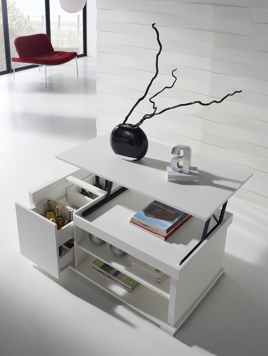 Table basse relevable à rallonge wenge ella