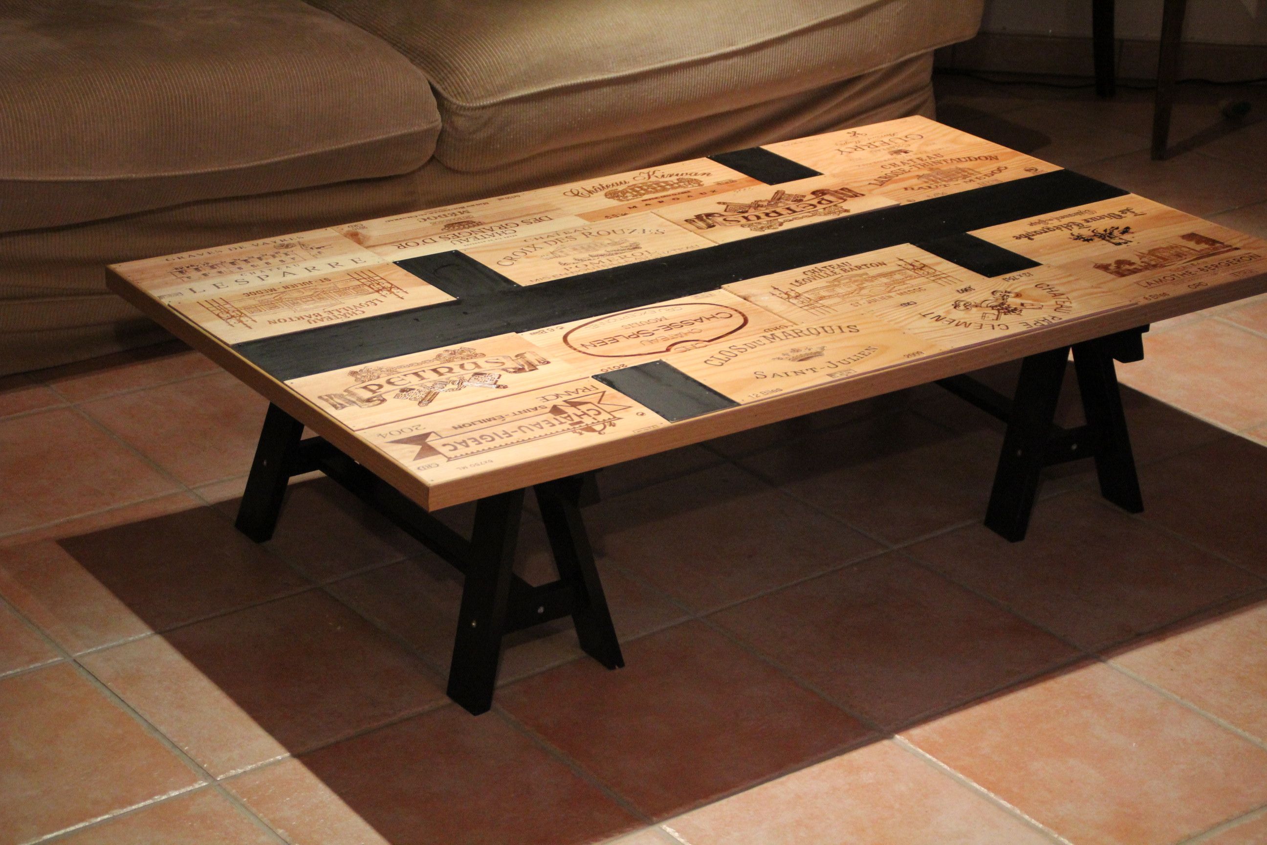 Table basse caisse palette