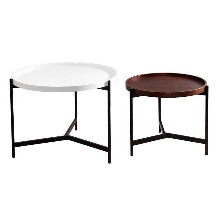 Table basse ronde amovible