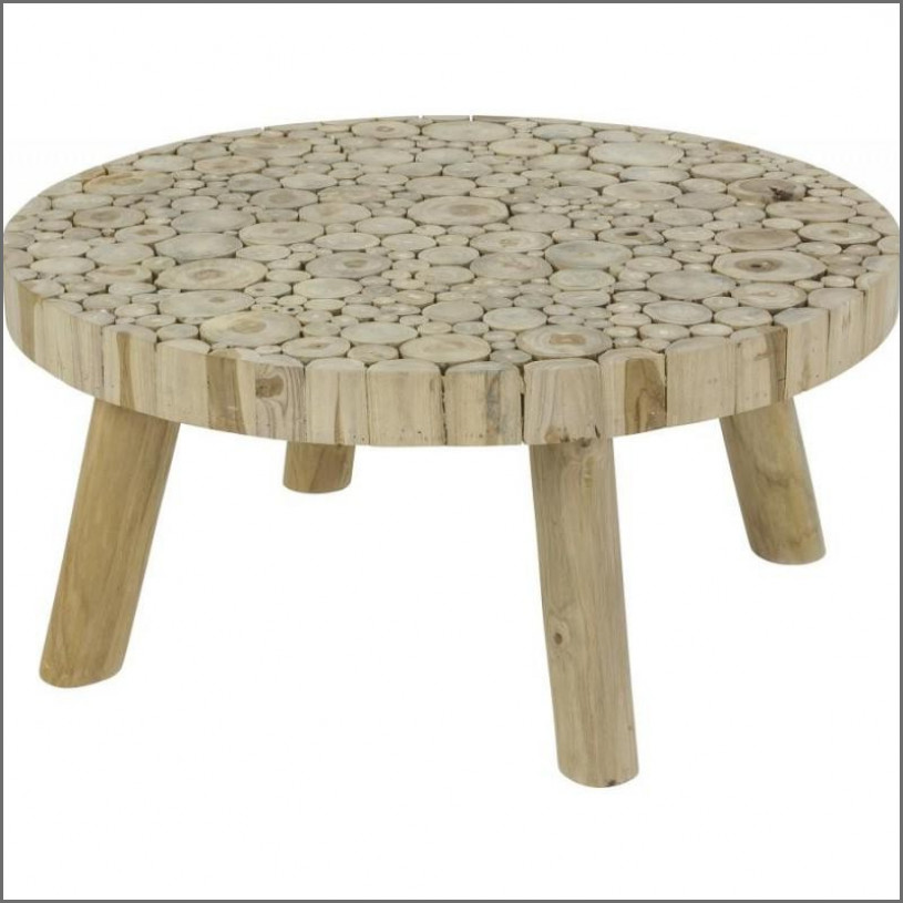 Table basse en rondin de bois