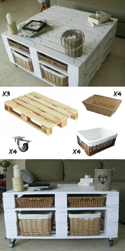 Photo de table basse en palette