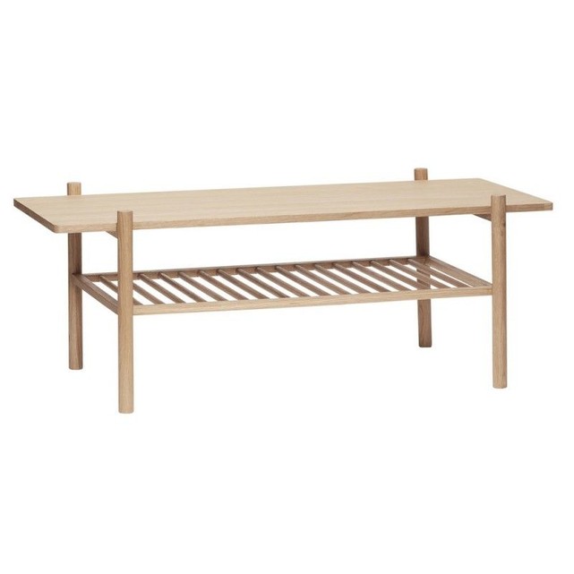 Table basse bois double plateau