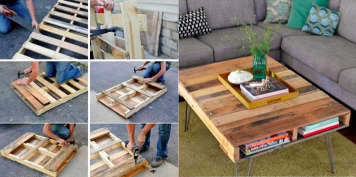 Fabriquer une table basse avec des palette