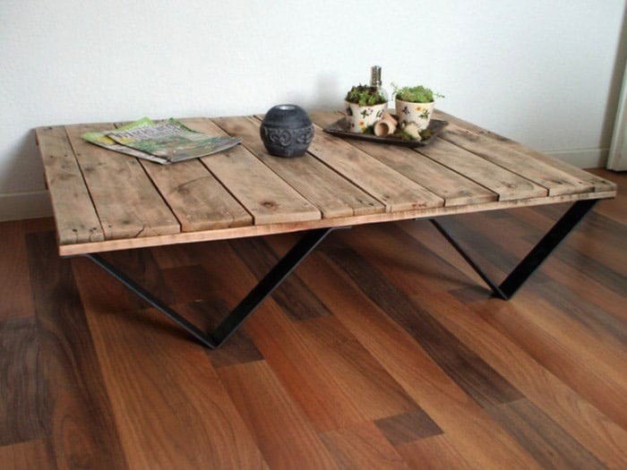 Table basse originale palette