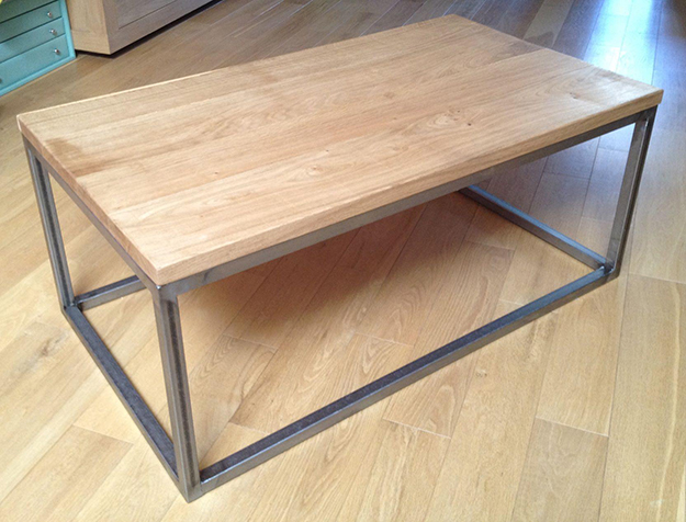 Fabriquer une table basse bois metal