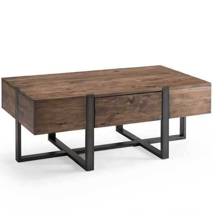 Table basse bois luxe