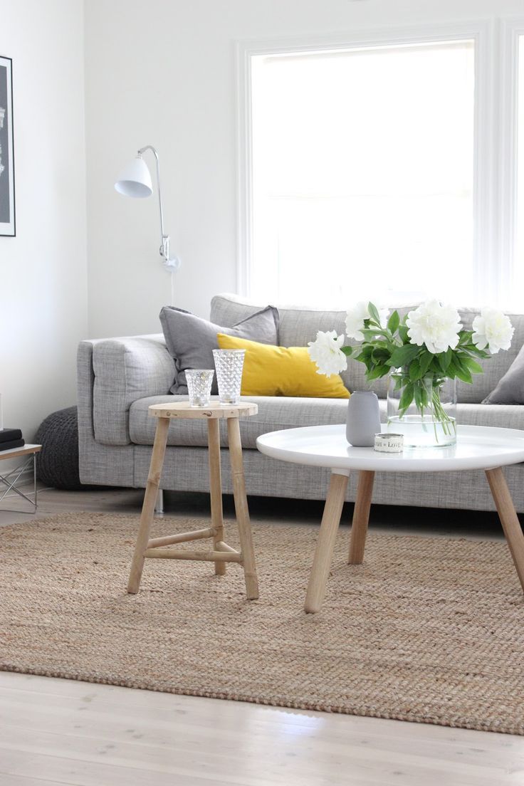Salon avec table basse scandinave