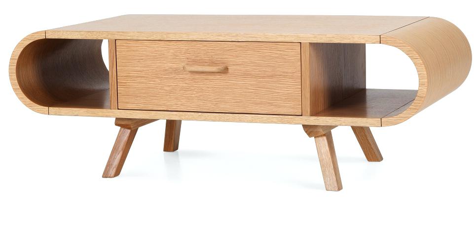 Table basse design à led laquée blanc futura