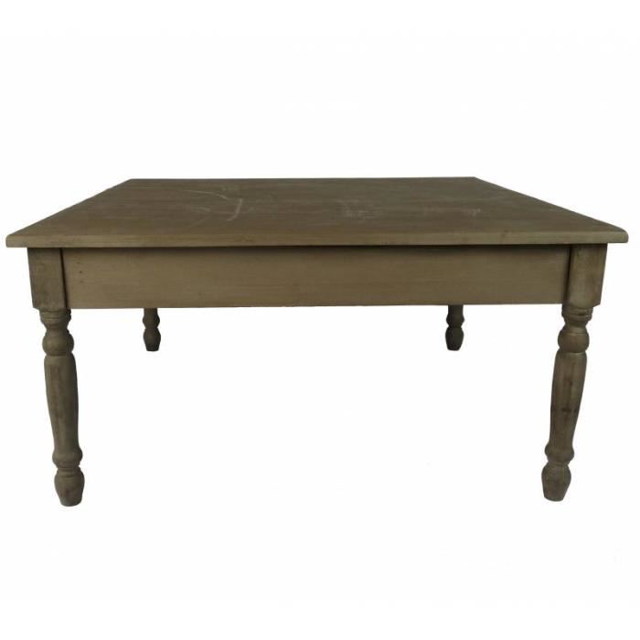 Table basse bois patiné