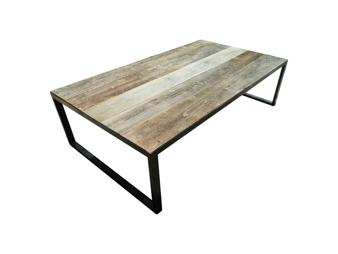 Grande table basse bois metal