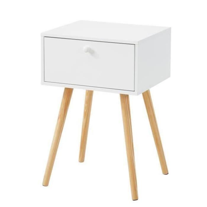 Babette table basse scandinave pieds en eucalyptus - l 90 x p 45 cm