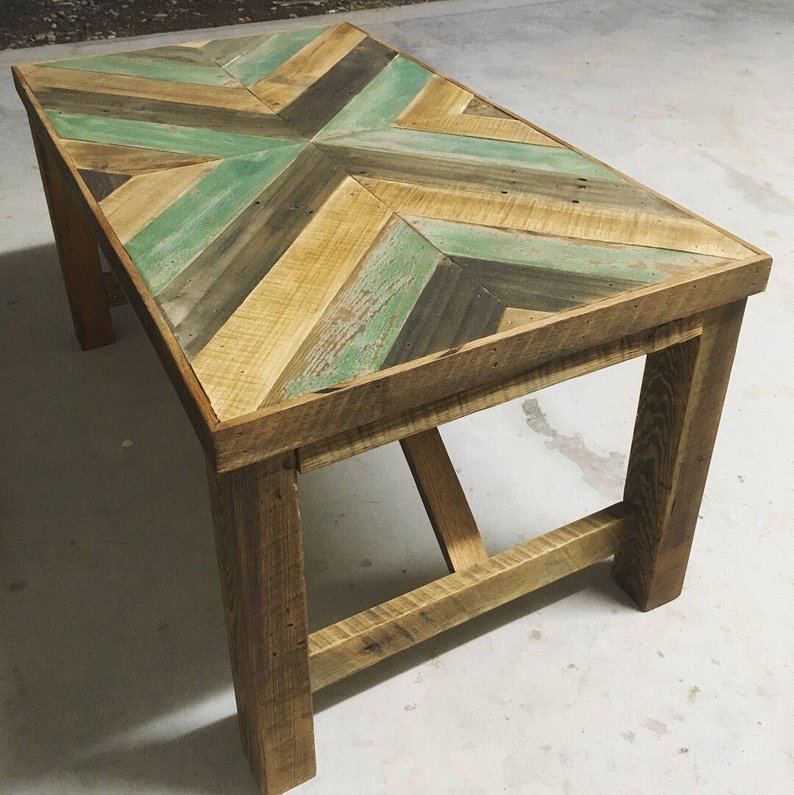 Table basse palette motif