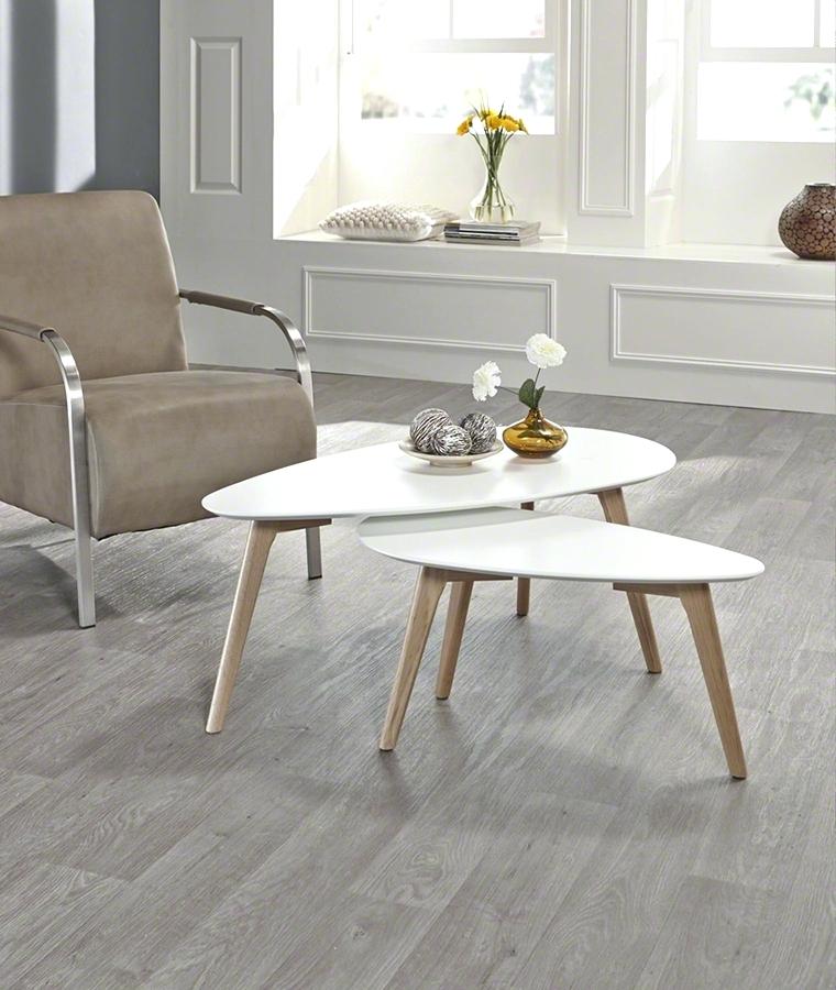 Table basse scandinave bleu ciel