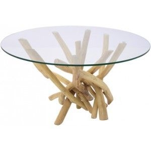 Table basse ronde bois flotté