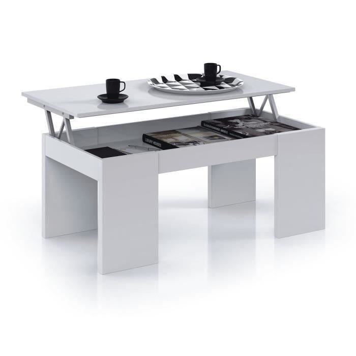 Open table basse plateau relevable