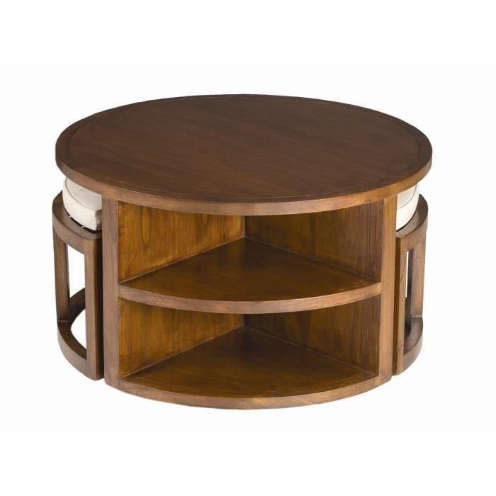 Tabouret table basse bois