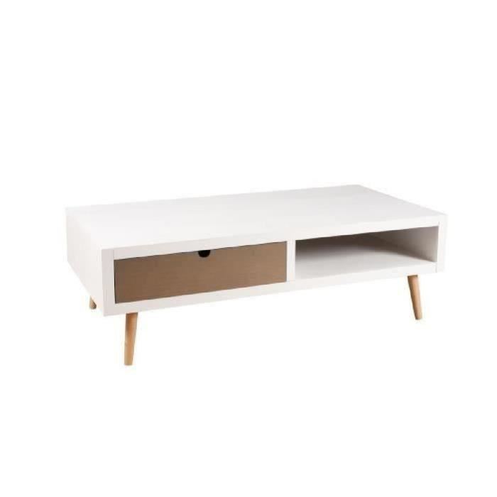 Table basse scandinave 1 tiroir