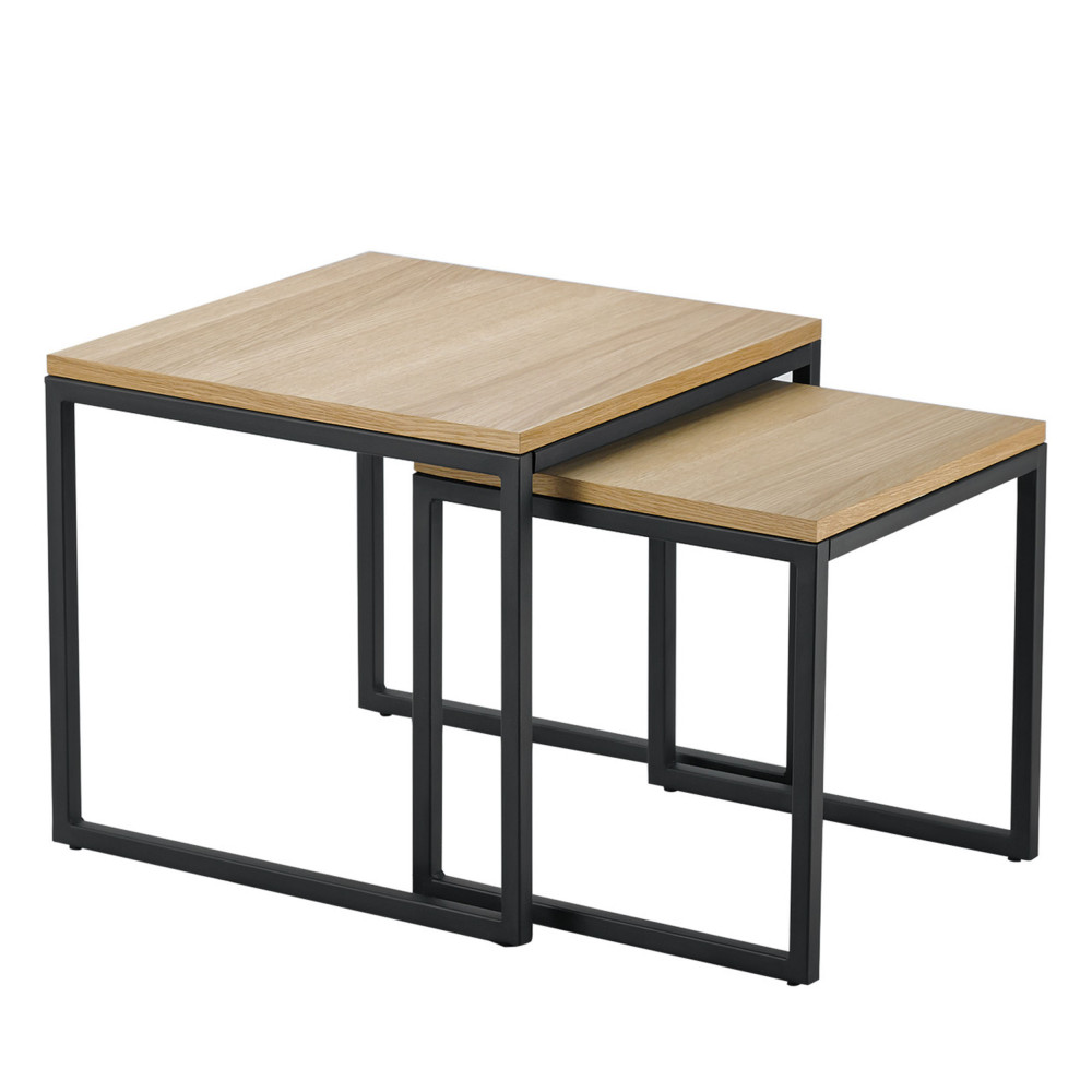 Table basse bois et métal