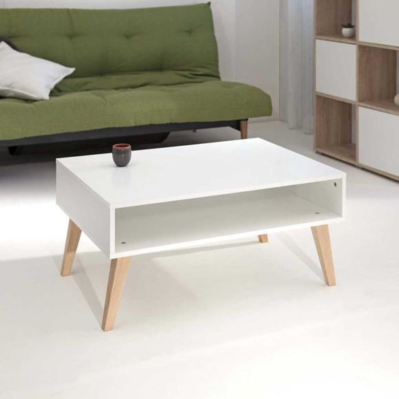 Table basse pieds bois