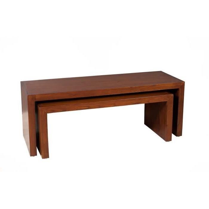 Table basse bois exotic
