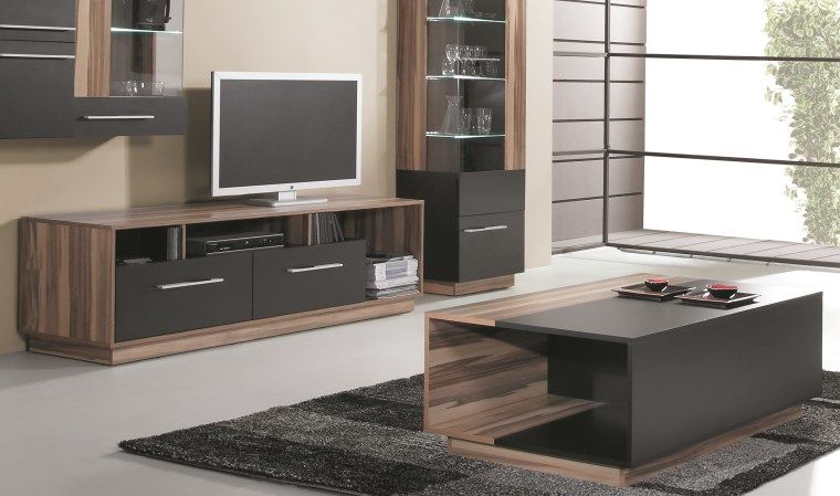 Meuble tv et table basse bois clair