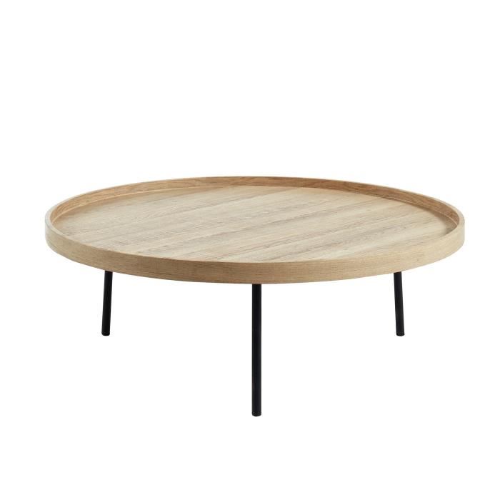 Table basse en bois ronde