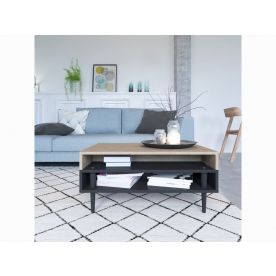 Table basse bois anthracite