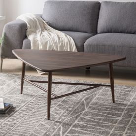 Table basse bois triangulaire