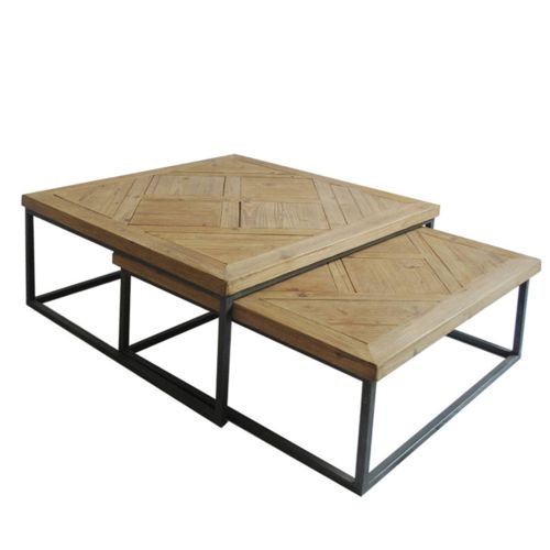 Table basse bois metal pas cher