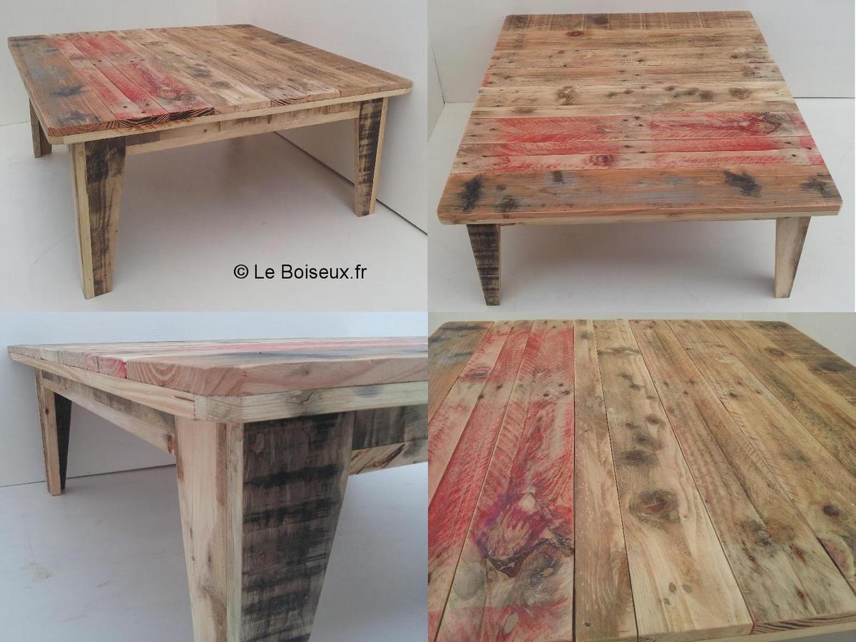 Table basse bois couleur