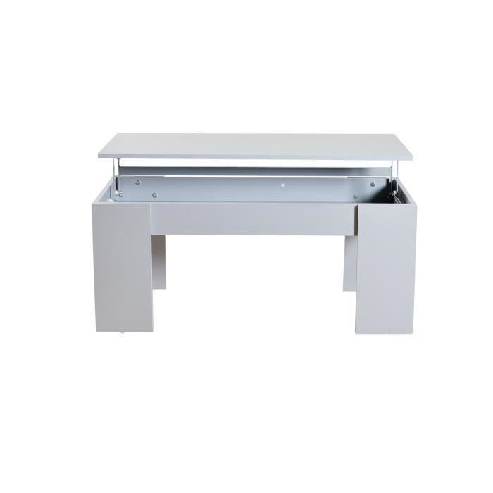 Open table basse plateau relevable