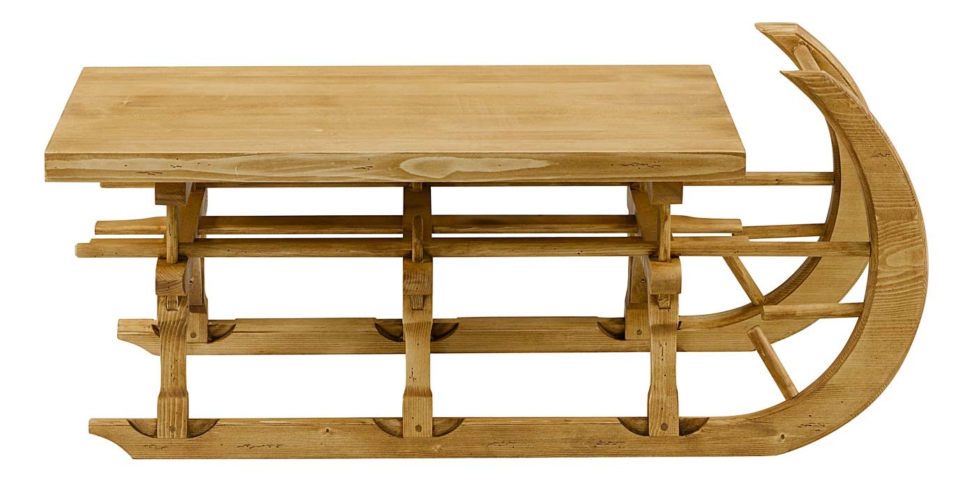 Luge bois table basse