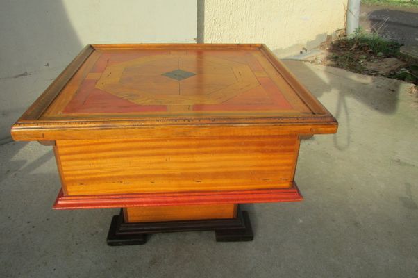 Petite table basse bois exotique