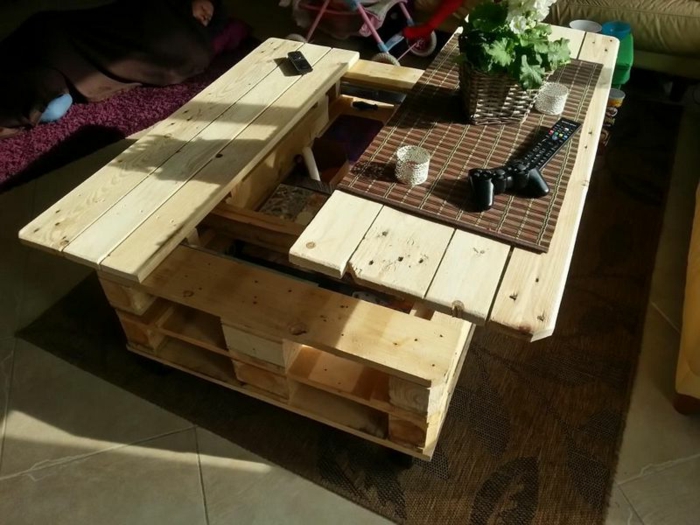 Table basse avec palette europe