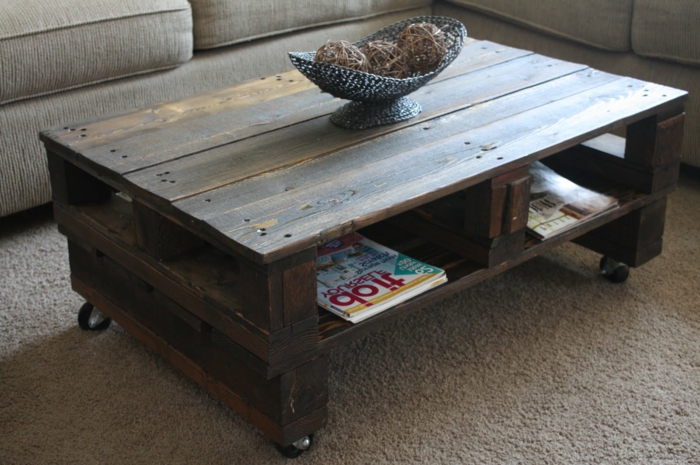 Table basse fabriqué avec palette