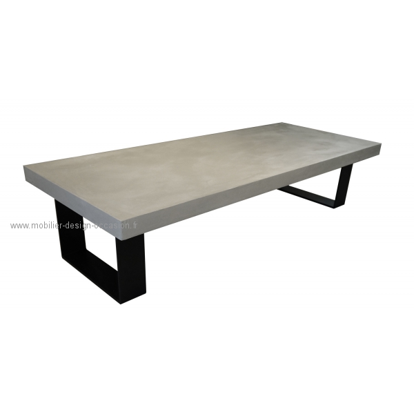 Table basse design acier ciré