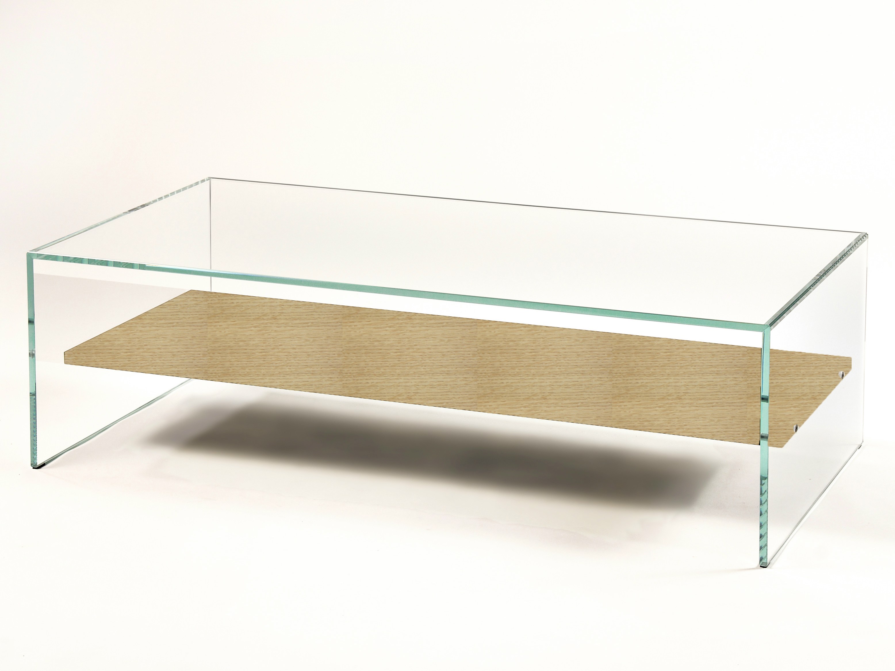 Table basse bois et verre pas cher