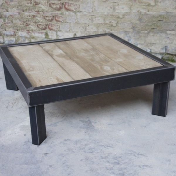 Pied de table basse bois design
