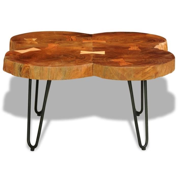 Table basse en bois de sheesham massif