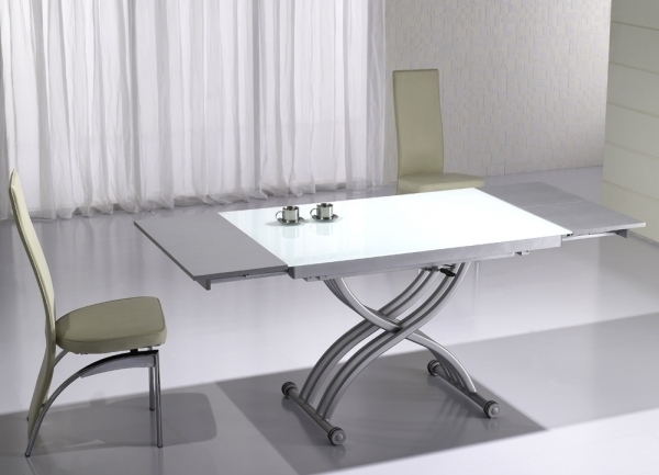 Table basse relevable avec rallonges