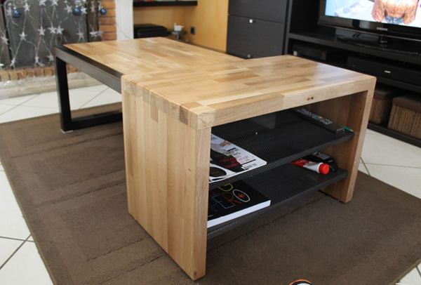 Realisation table basse bois