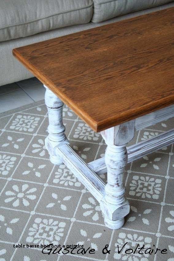 Table basse en bois brut à peindre