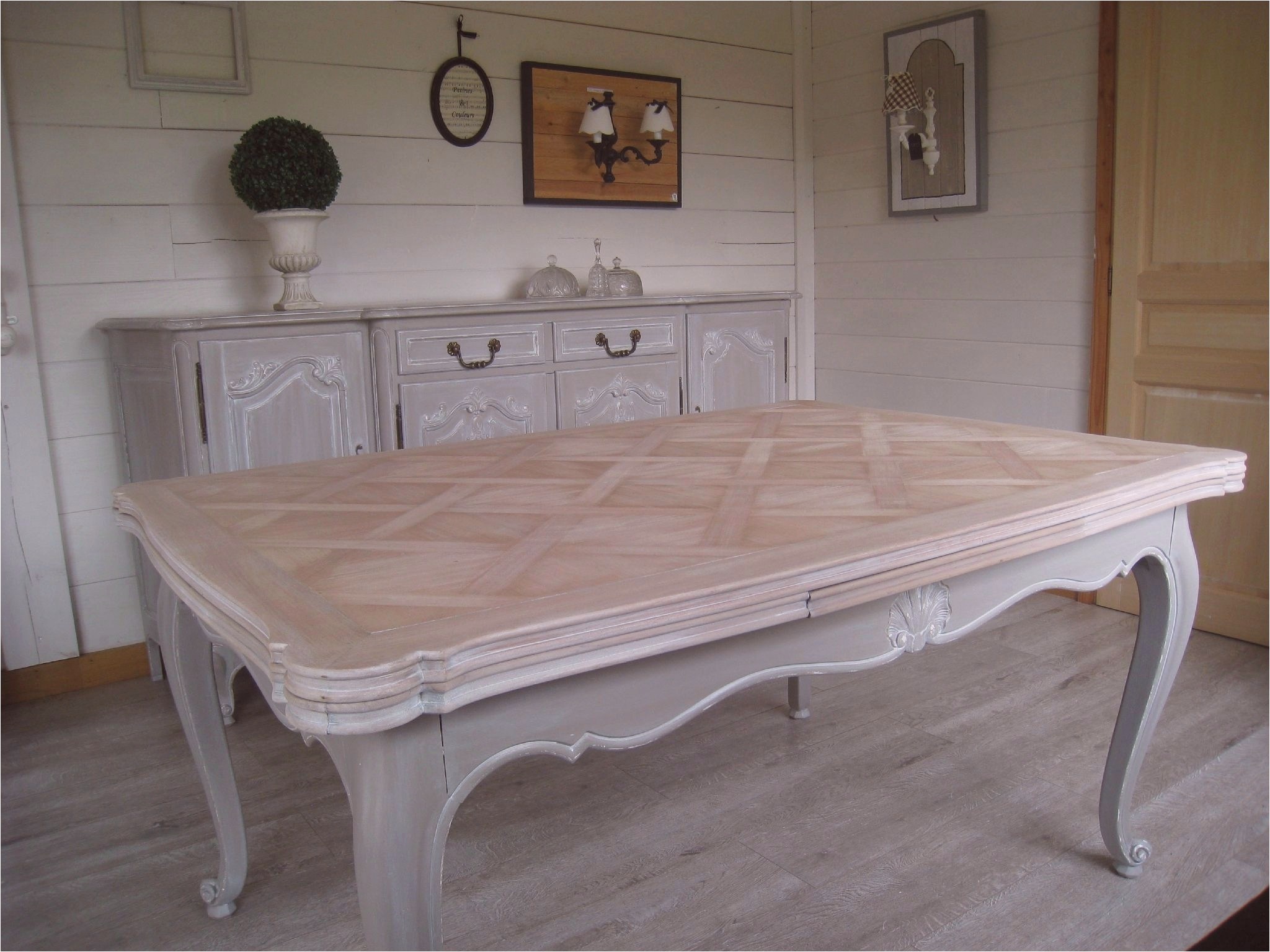 Table basse bois relookée
